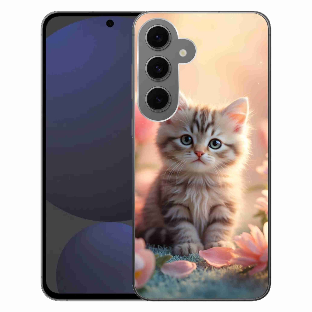Gélový kryt mmCase na Samsung Galaxy S24 FE - roztomilé mačiatko 8