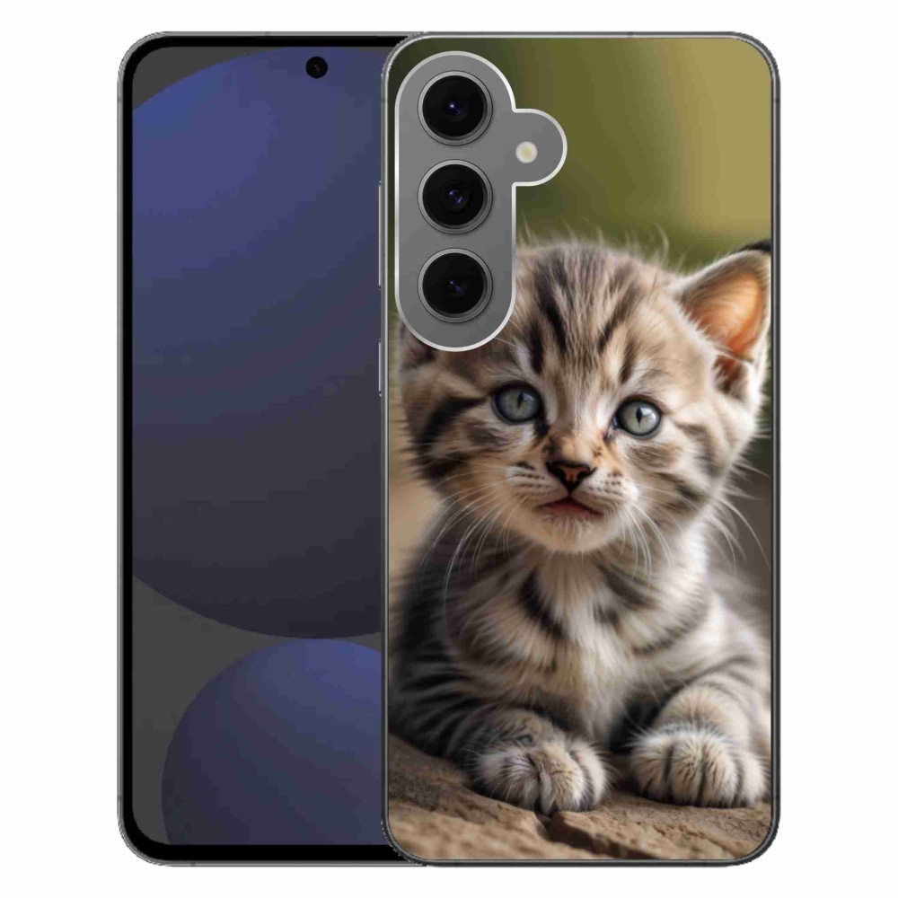 Gélový kryt mmCase na Samsung Galaxy S24 FE - roztomilé mačiatko 9