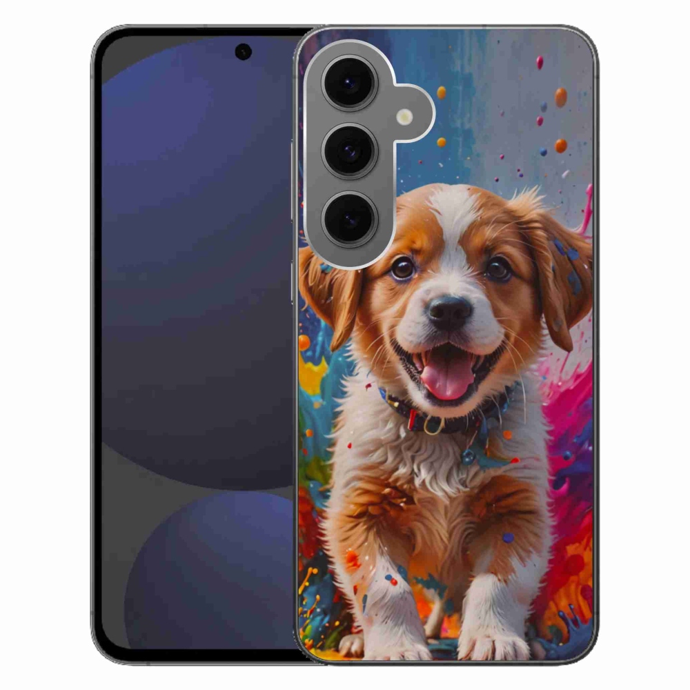Gélový kryt mmCase na Samsung Galaxy S24 FE - roztomilé šteňa 3