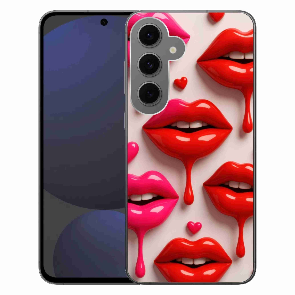 Gélový kryt mmCase na Samsung Galaxy S24 FE - pery 2