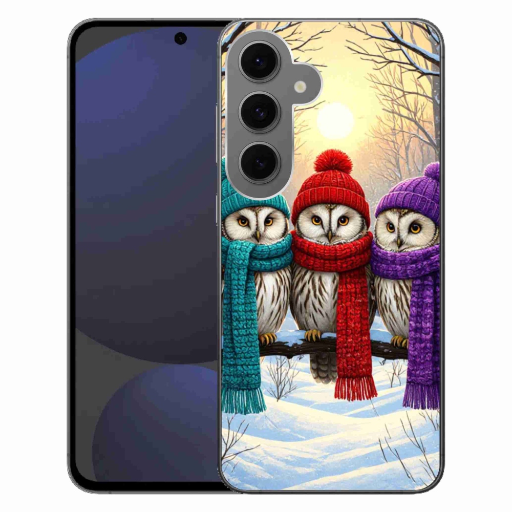 Gélový kryt mmCase na Samsung Galaxy S24 FE - soví priatelia