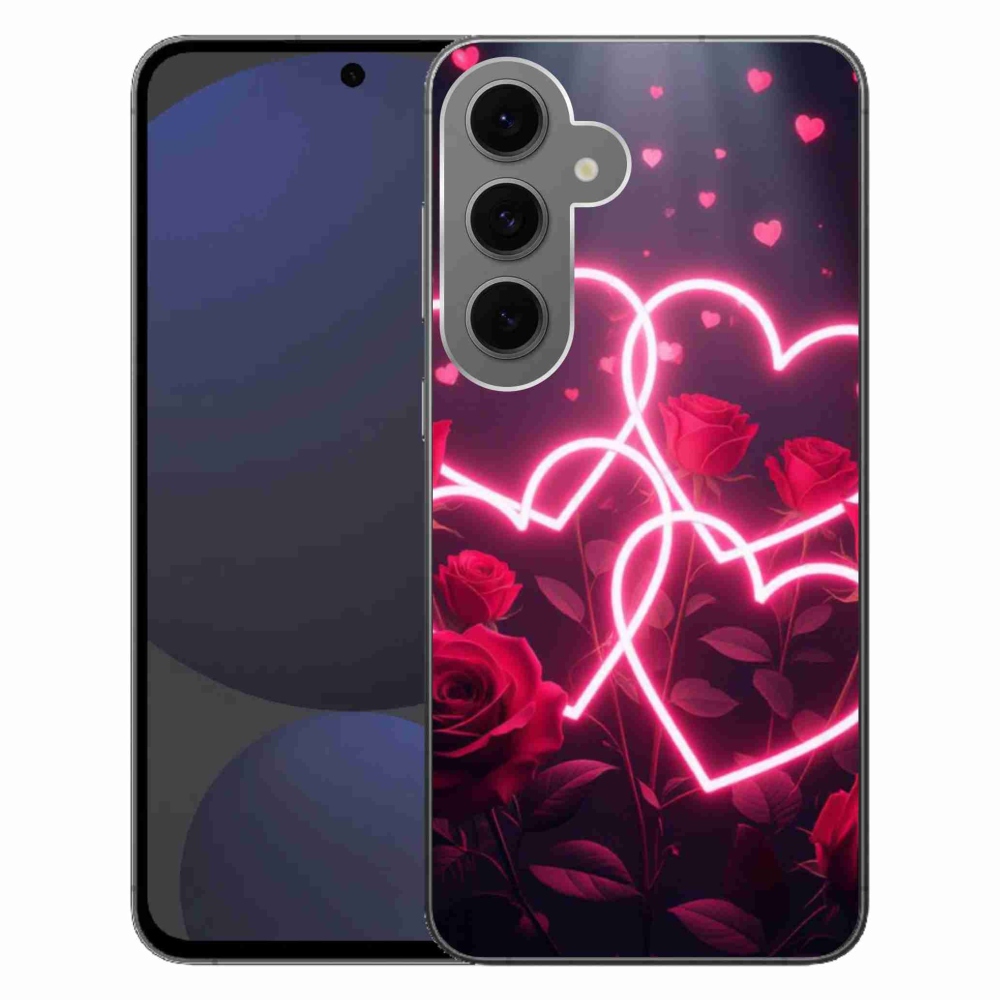 Gélový kryt mmCase na Samsung Galaxy S24 FE - srdce lásky