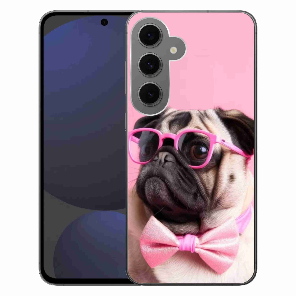 Gélový kryt mmCase na Samsung Galaxy S24 FE - štýlový mops