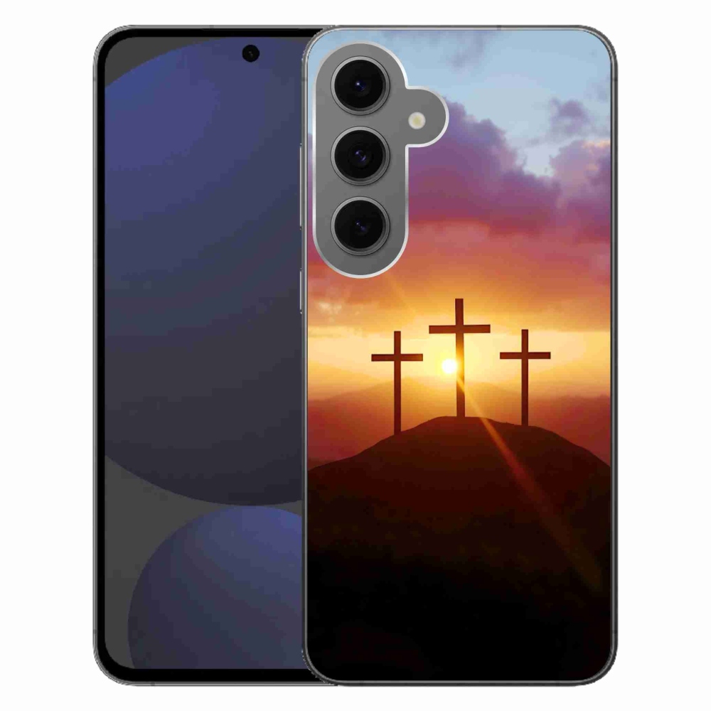 Gélový kryt mmCase na Samsung Galaxy S24 FE - tri kríža