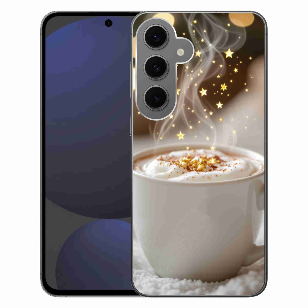 Gélový kryt mmCase na Samsung Galaxy S24 FE - vianočný horúci nápoj