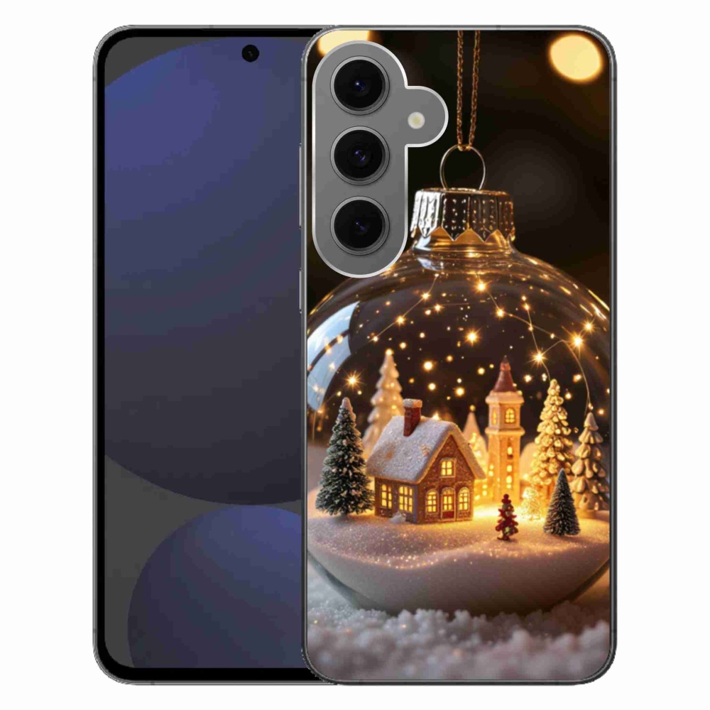 Gélový kryt mmCase na Samsung Galaxy S24 FE - vianočné gule 3