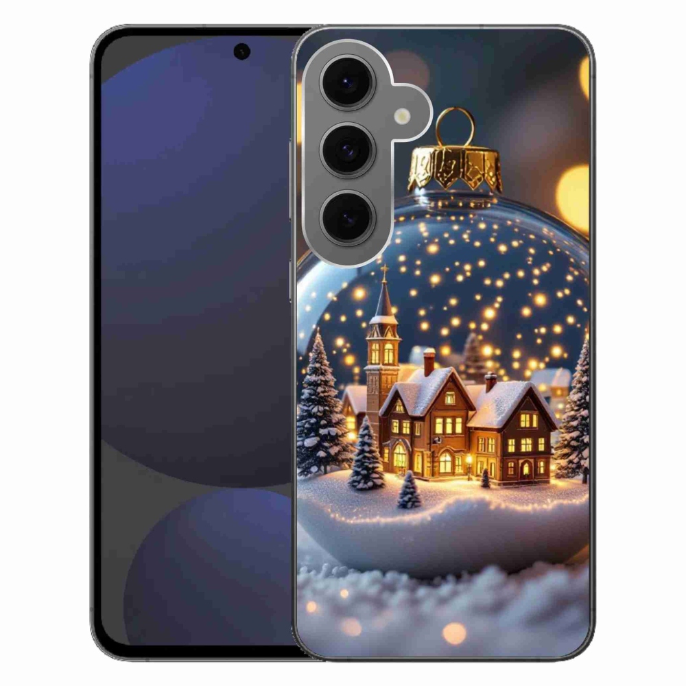 Gélový kryt mmCase na Samsung Galaxy S24 FE - vianočné gule 4