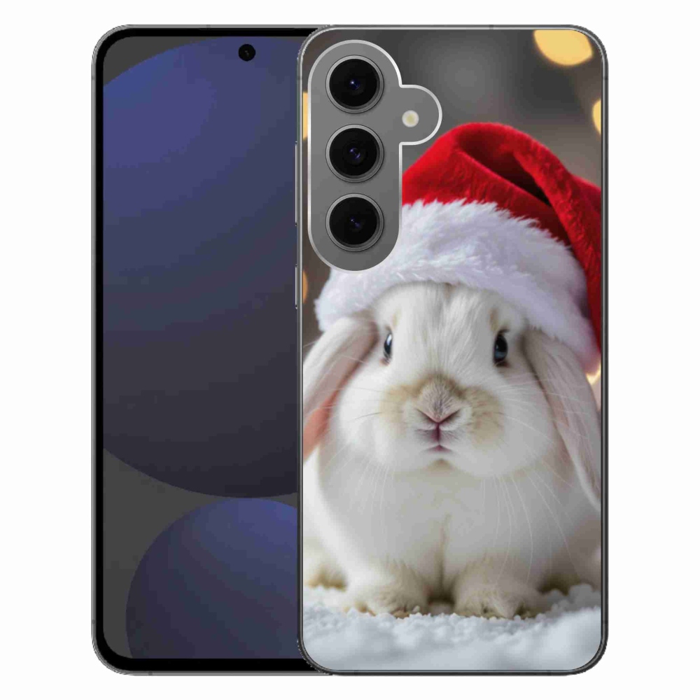 Gélový kryt mmCase na Samsung Galaxy S24 FE - vianočný králik