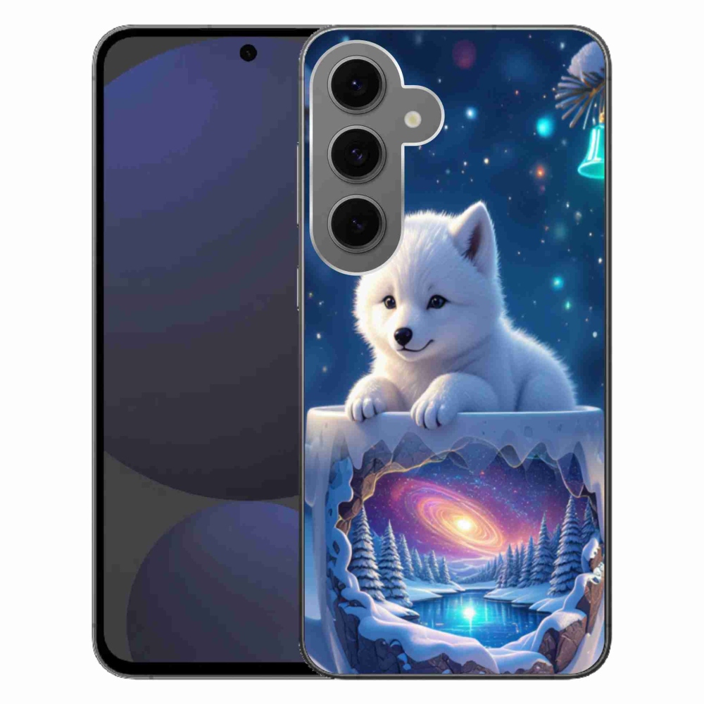 Gélový kryt mmCase na Samsung Galaxy S24 FE - vianočné šteňa