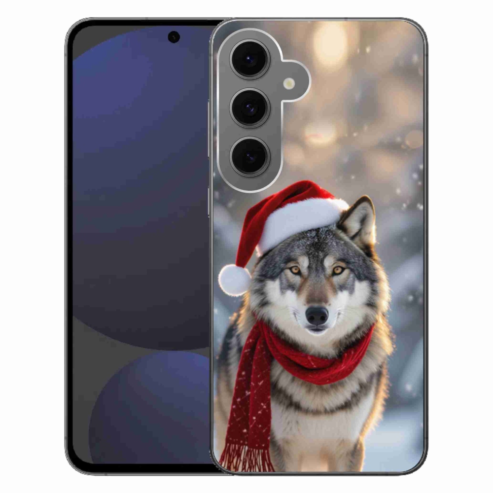 Gélový kryt mmCase na Samsung Galaxy S24 FE - vianočný vlk