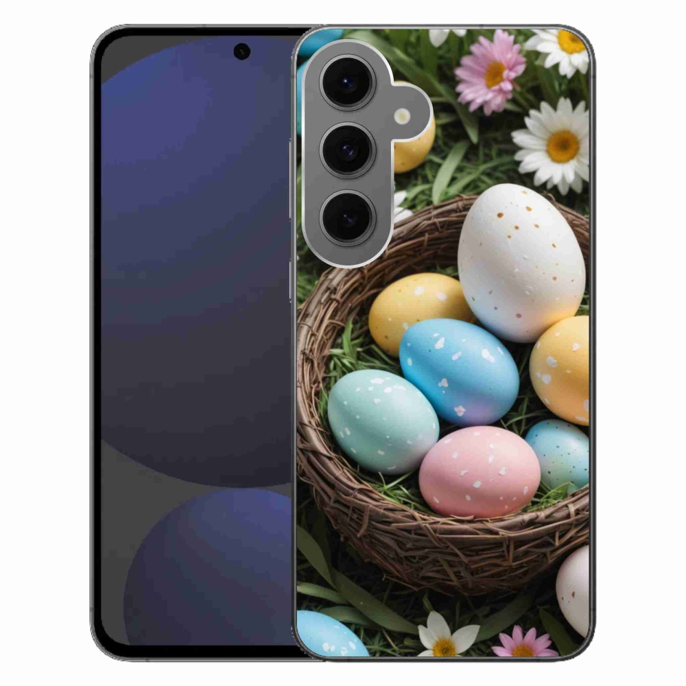 Gélový kryt mmCase na Samsung Galaxy S24 FE - veľkonočné vajíčka 2