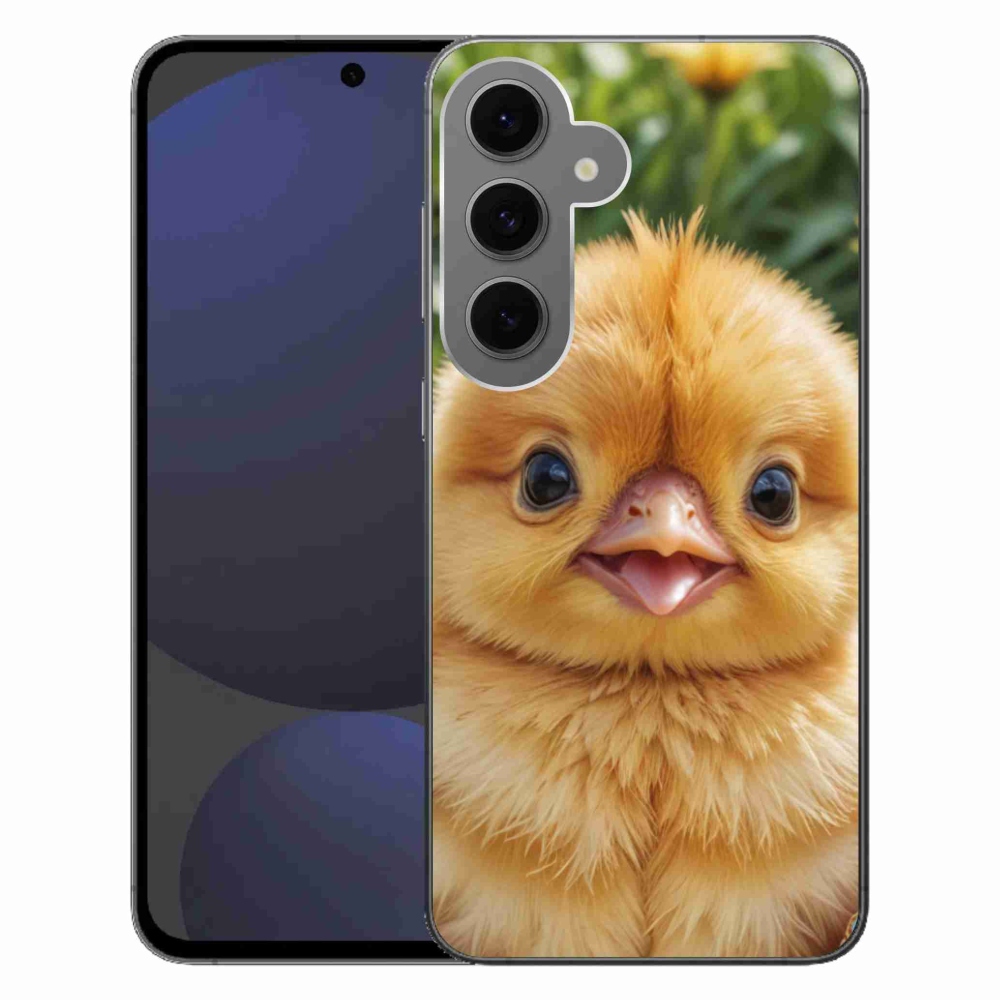 Gélový kryt mmCase na Samsung Galaxy S24 FE - veselé kuriatko