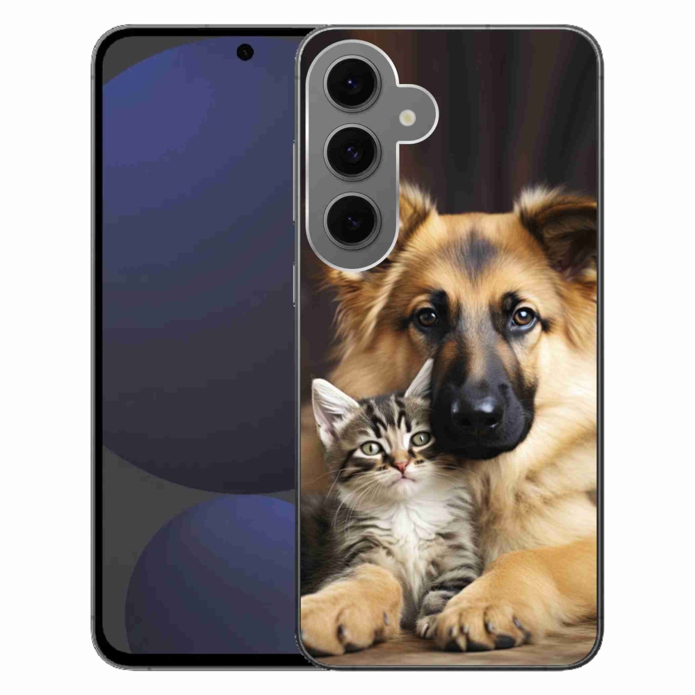 Gélový kryt mmCase na Samsung Galaxy S24 FE - zvieracie priateľstvo