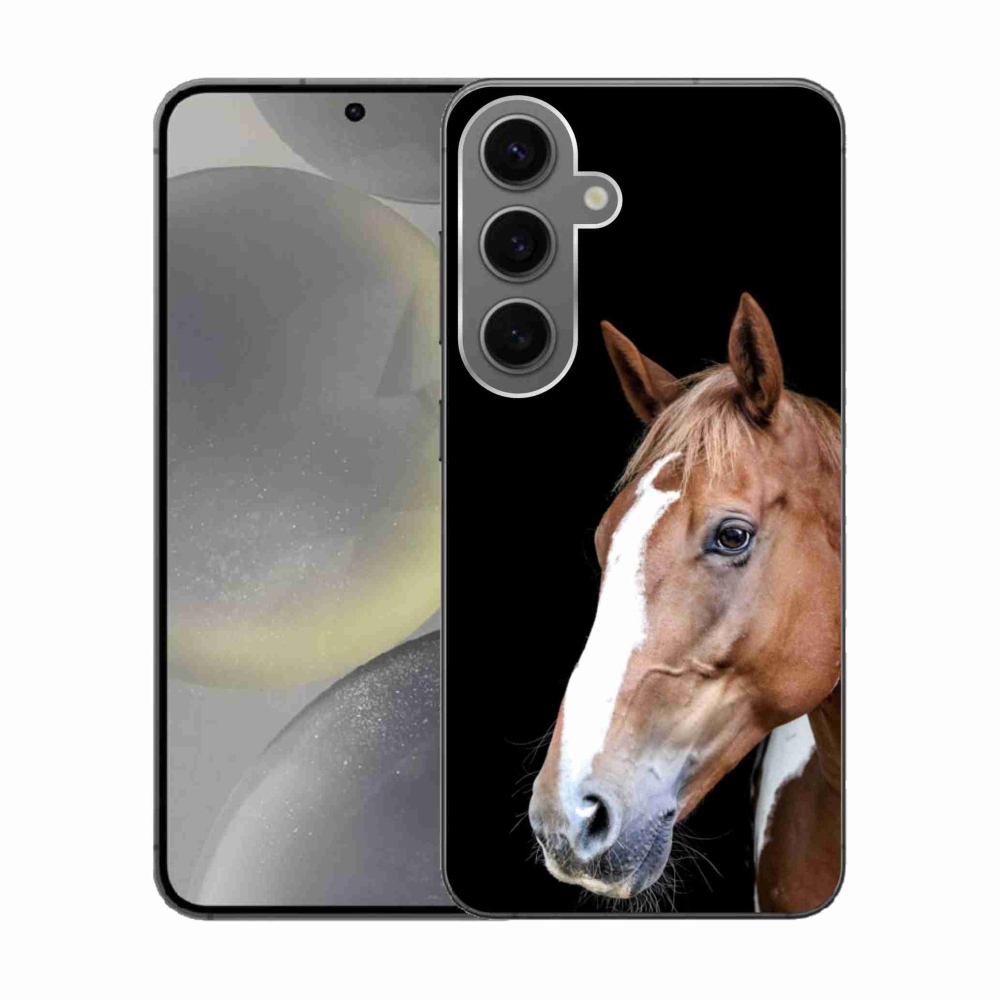 Gélový kryt mmCase na Samsung Galaxy S24 - hnedý kôň 3