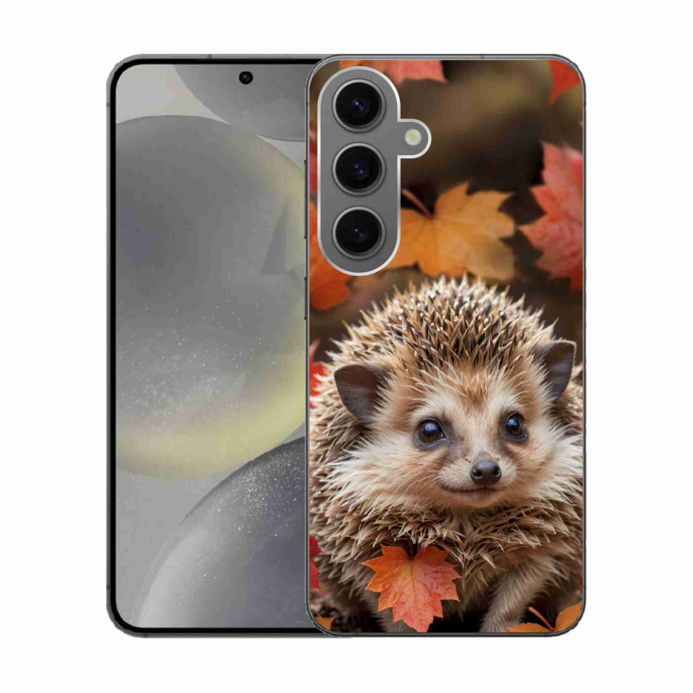 Gélový kryt mmCase na Samsung Galaxy S24 - ježko v lístia