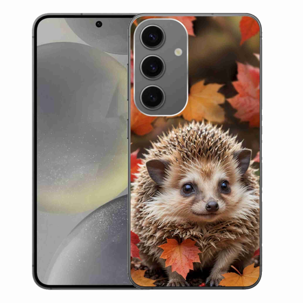 Gélový kryt mmCase na Samsung Galaxy S24+ - ježko v lístii