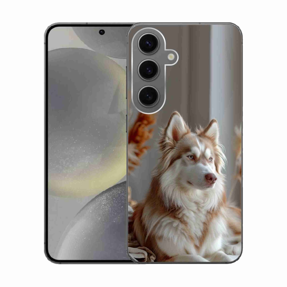 Gélový kryt mmCase na Samsung Galaxy S24 - pokojný sibírsky husky