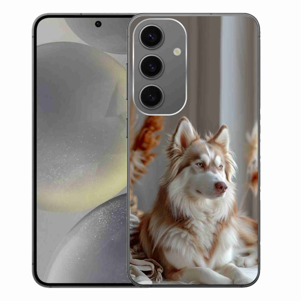 Gélový kryt mmCase na Samsung Galaxy S24+ - pokojný sibírsky husky