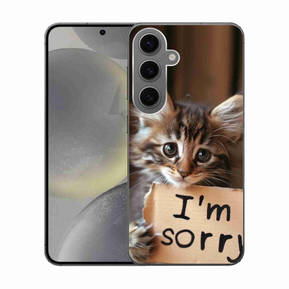 Gélový kryt mmCase na Samsung Galaxy S24 - mačacie ospravedlnenie