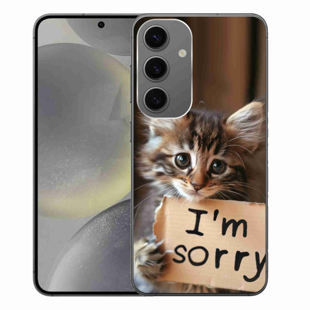 Gélový kryt mmCase na Samsung Galaxy S24+ - mačacie ospravedlnenie