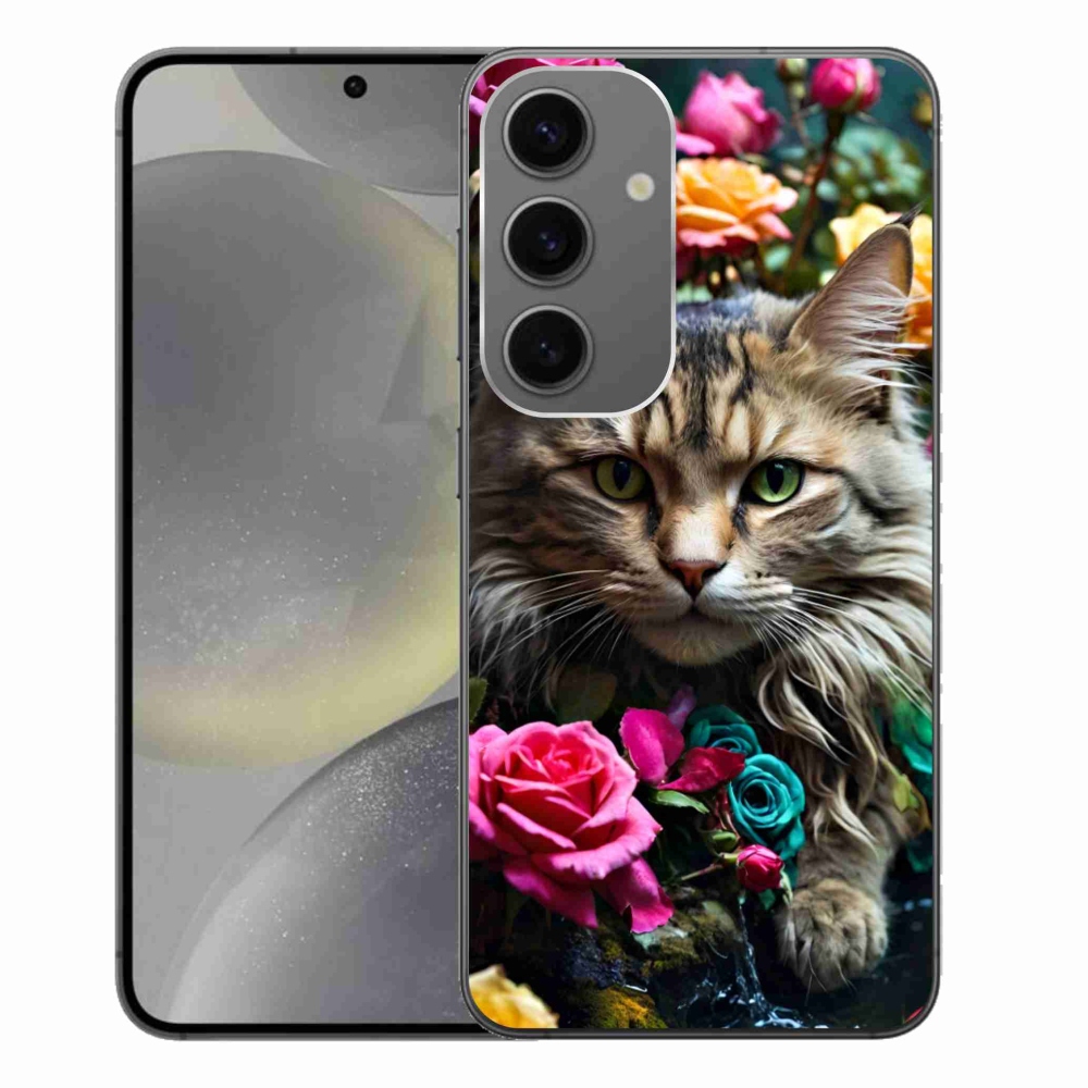 Gélový kryt mmCase na Samsung Galaxy S24+ - mačacie pohľad 2