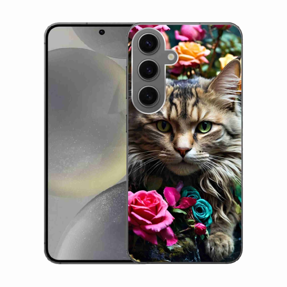 Gélový kryt mmCase na Samsung Galaxy S24 - mačacie pohľad 2