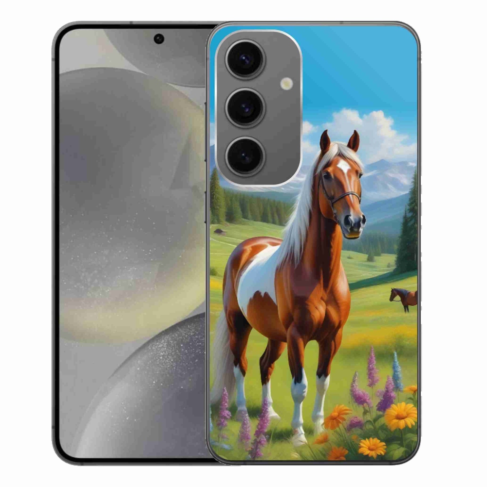 Gélový kryt mmCase na Samsung Galaxy S24+ - kôň na lúke