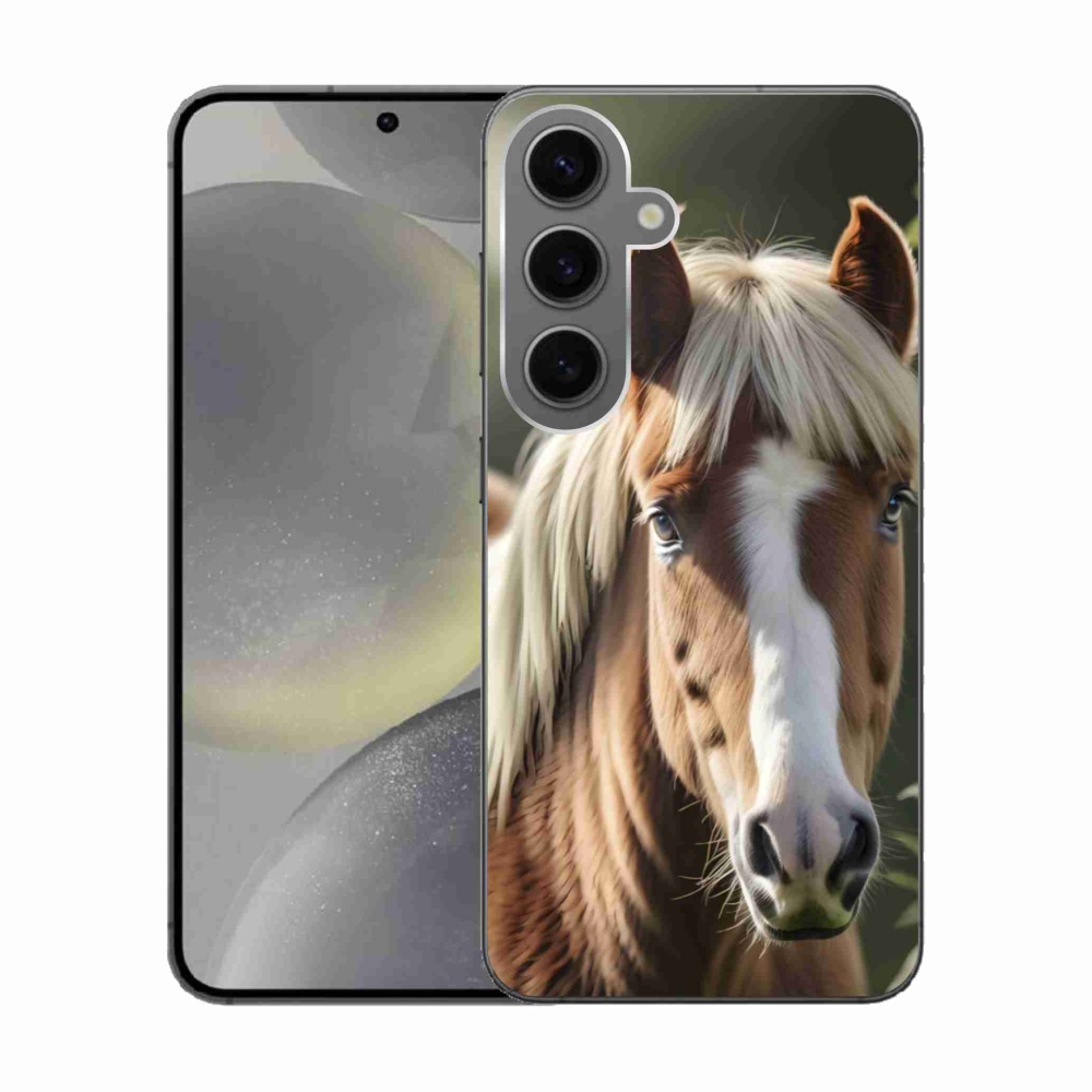 Gélový kryt mmCase na Samsung Galaxy S24 - kôň so svetlou hrivou
