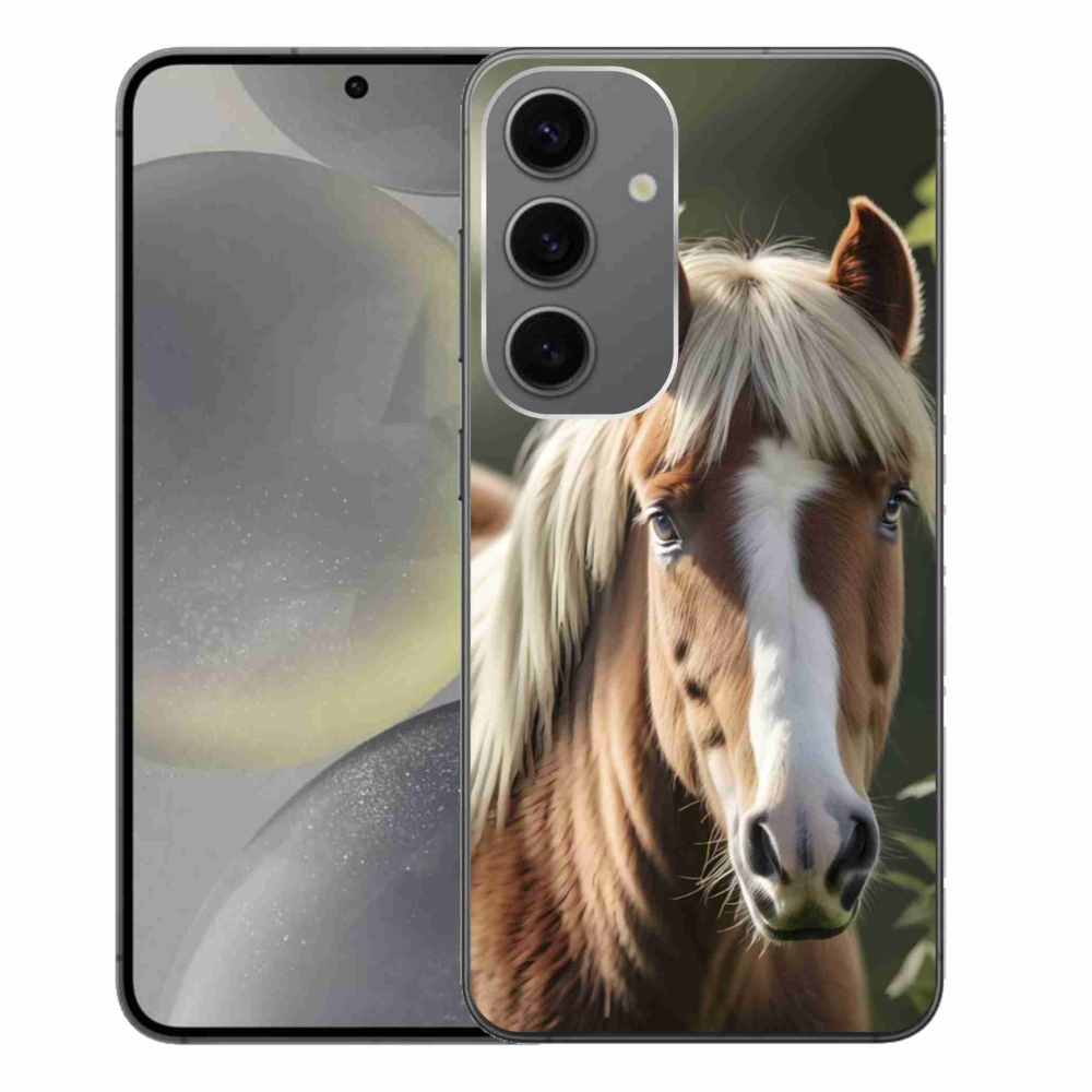 Gélový kryt mmCase na Samsung Galaxy S24+ - kôň so svetlou hrivou