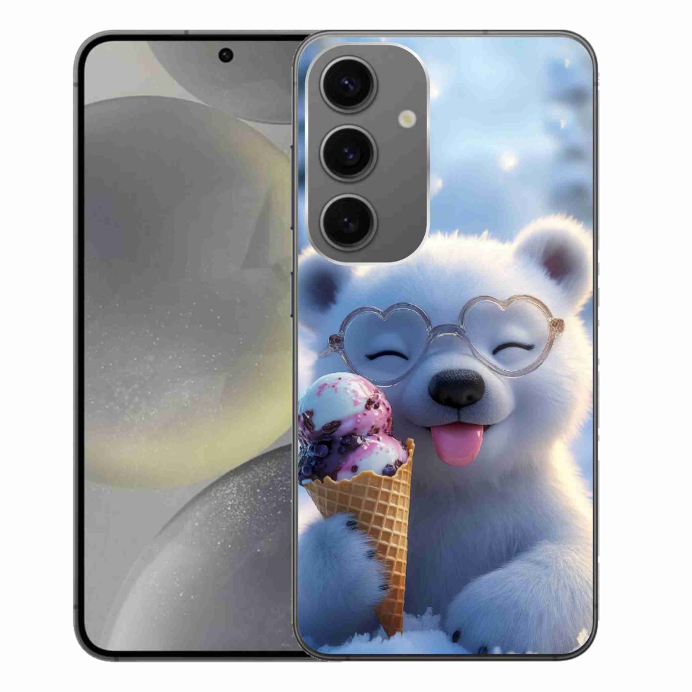 Gélový kryt mmCase na Samsung Galaxy S24+ - medvedík so zmrzlinou