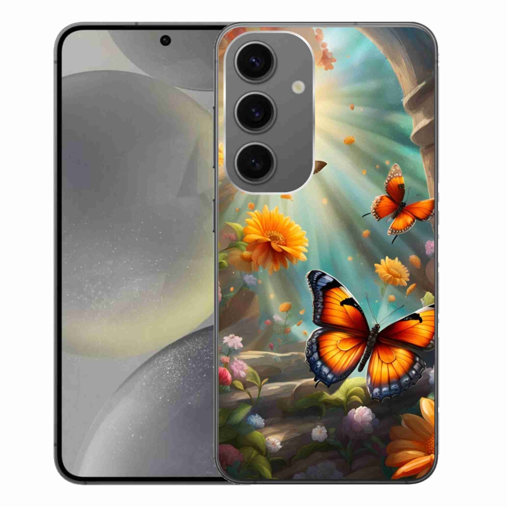 Gélový kryt mmCase na Samsung Galaxy S24+ - motýlia záhrada 2