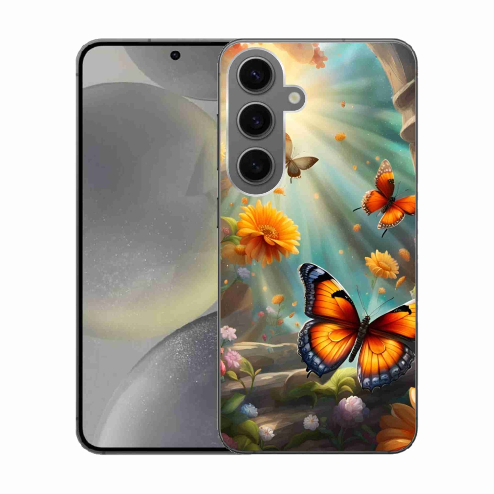 Gélový kryt mmCase na Samsung Galaxy S24 - motýlia záhrada 2