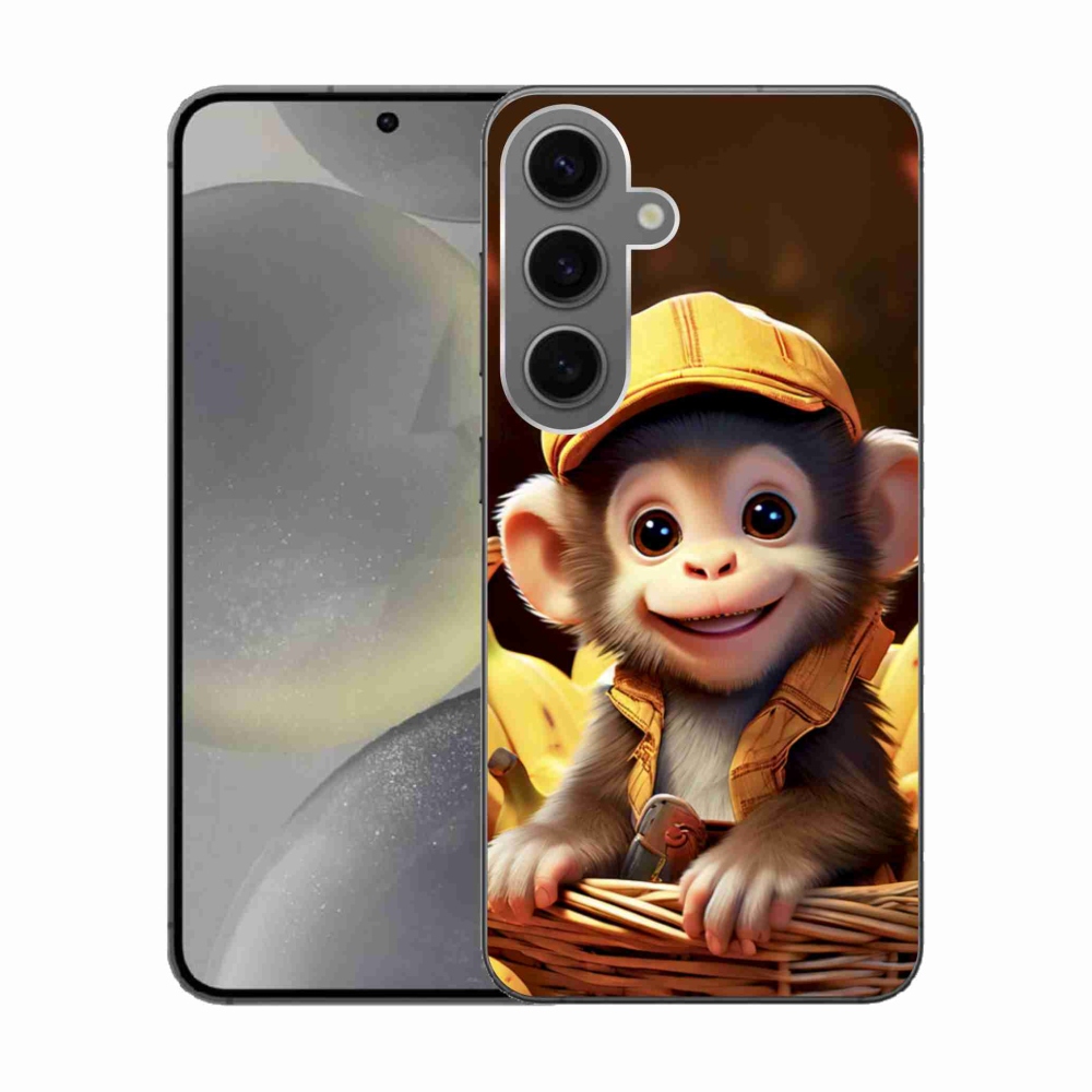Gélový kryt mmCase na Samsung Galaxy S24 - opice v košíku