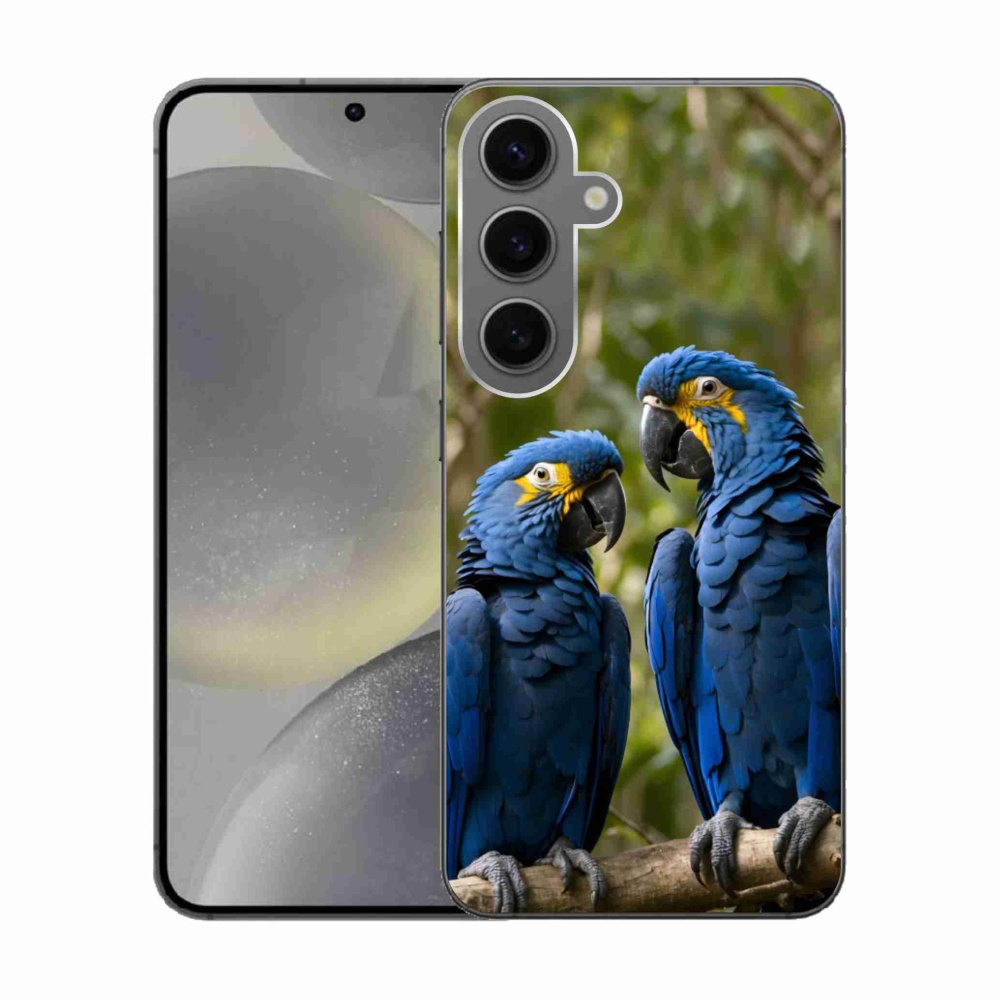 Gélový kryt mmCase na Samsung Galaxy S24 - papagájové duo