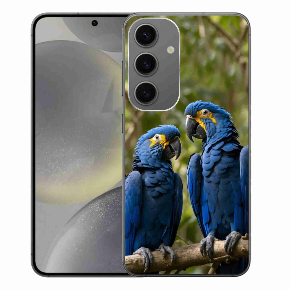Gélový kryt mmCase na Samsung Galaxy S24+ - papagájové duo