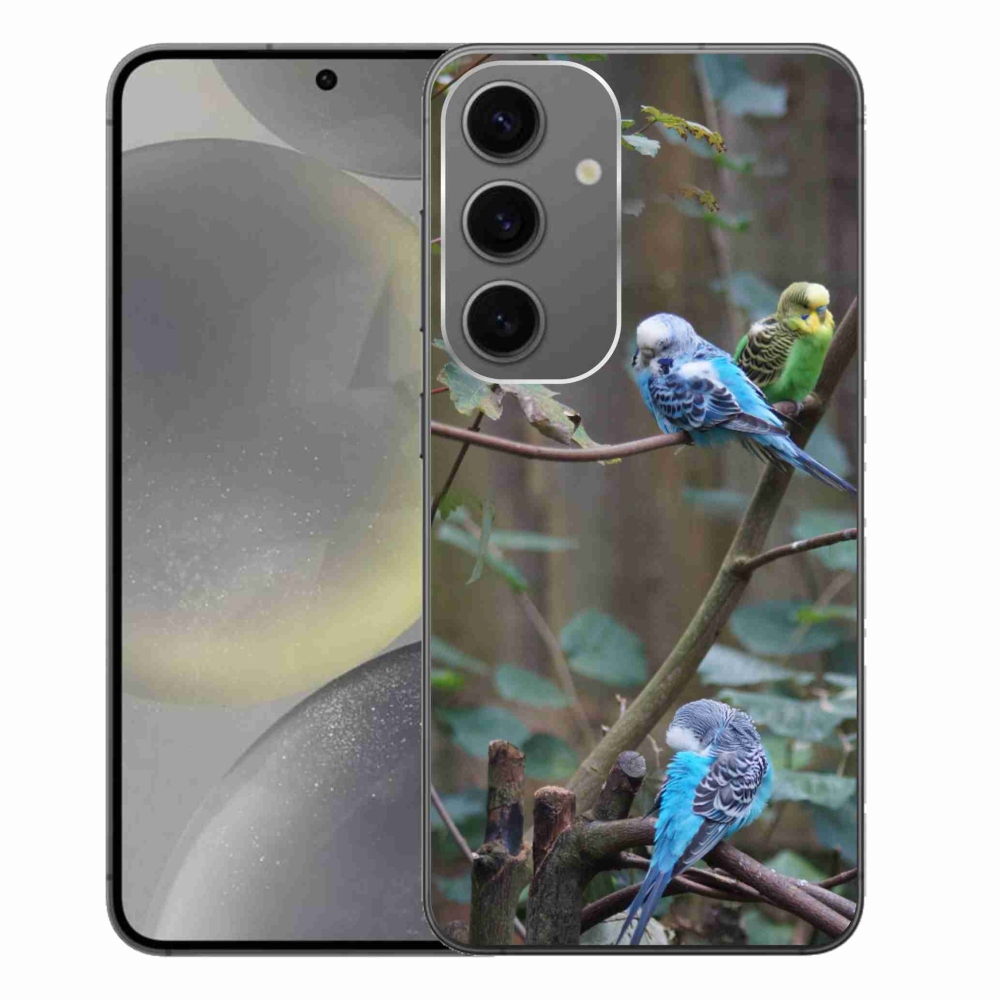 Gélový kryt mmCase na Samsung Galaxy S24+ - papagáje na vetve
