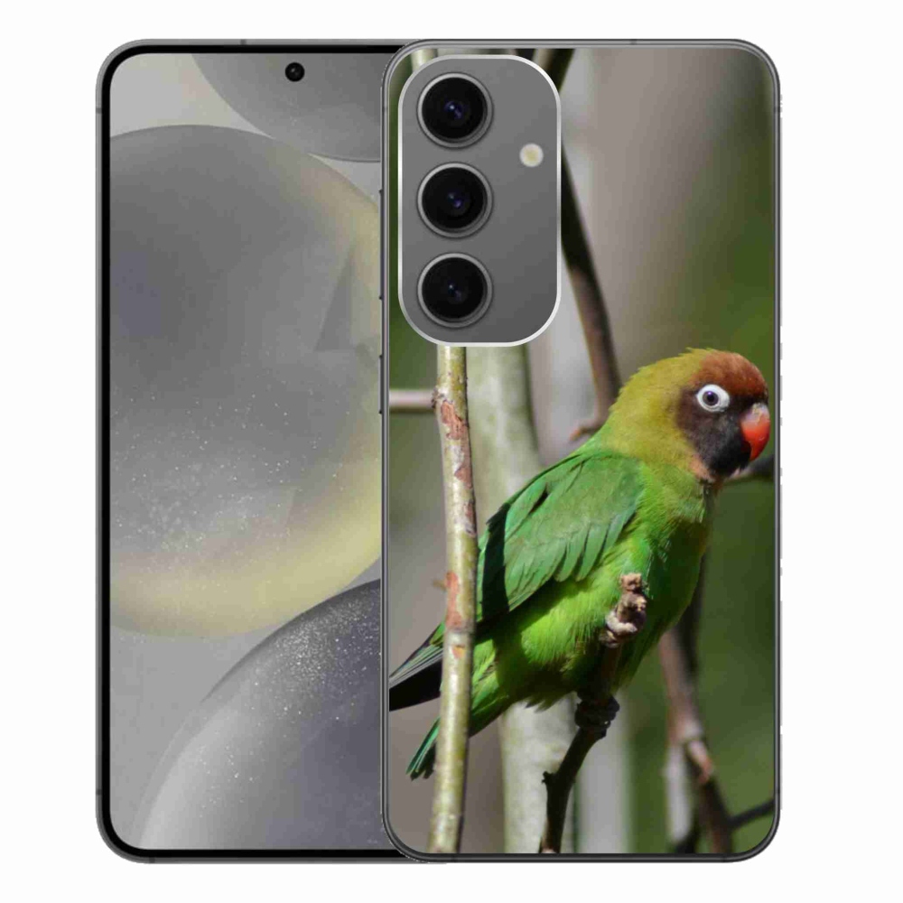 Gélový kryt mmCase na Samsung Galaxy S24+ - papagáj agapornis