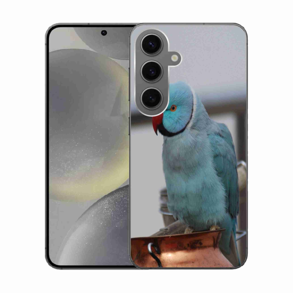 Gélový kryt mmCase na Samsung Galaxy S24 - papagáj alexander modrý