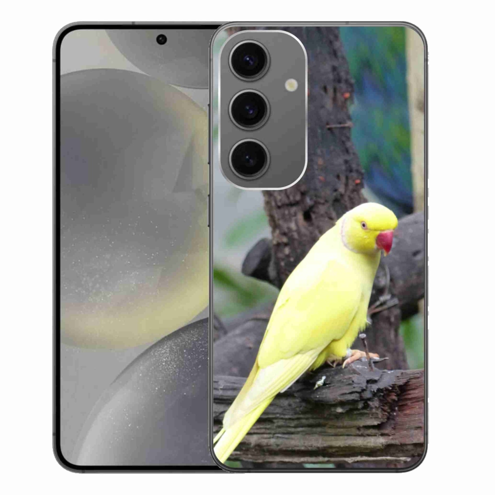 Gélový kryt mmCase na Samsung Galaxy S24+ - papagáj alexander žltý