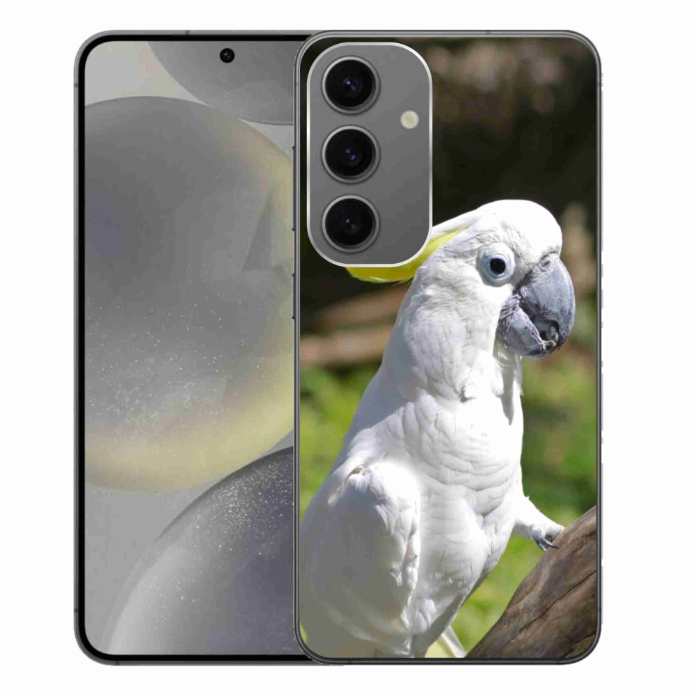 Gélový kryt mmCase na Samsung Galaxy S24+ - papagáj kakadu 2