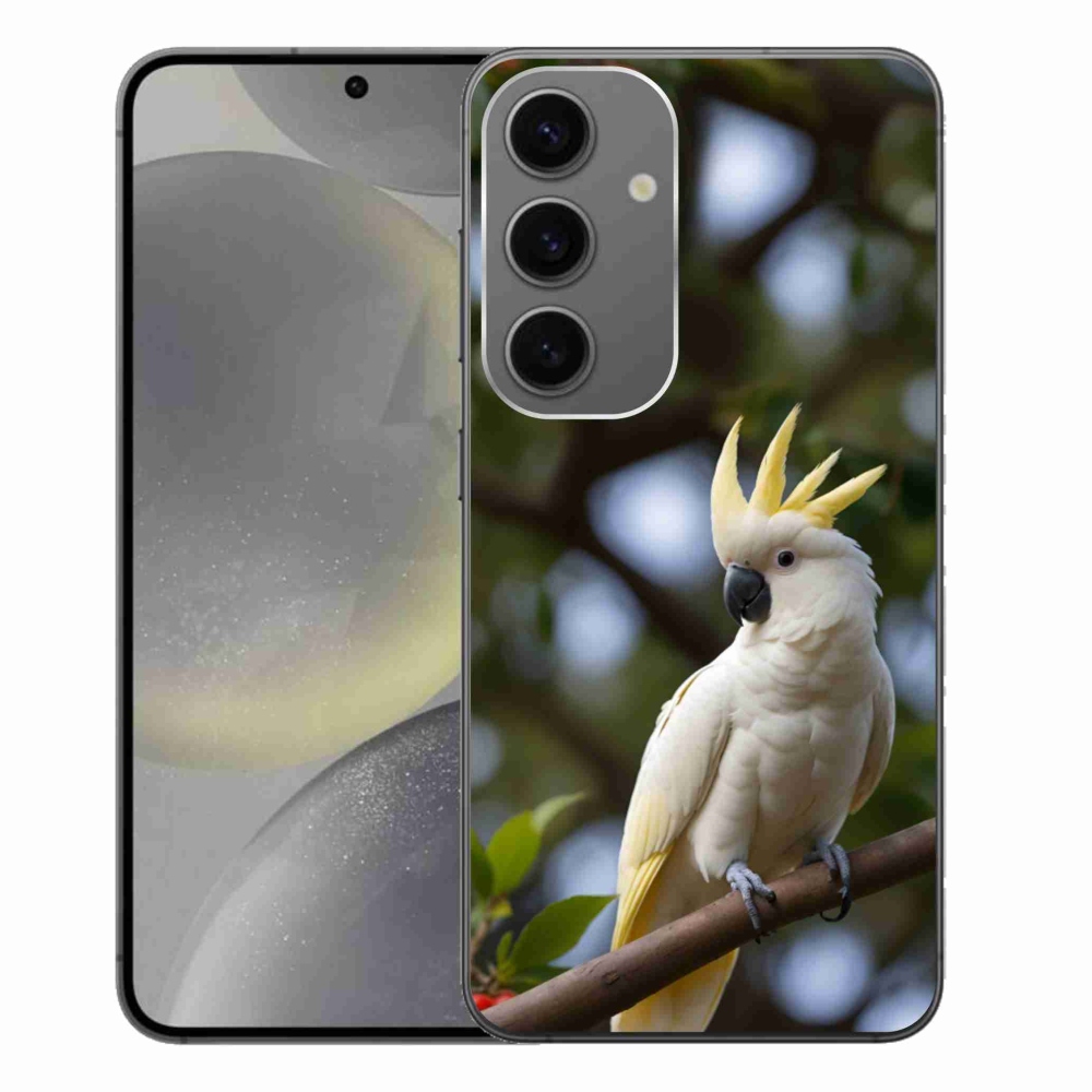 Gélový kryt mmCase na Samsung Galaxy S24+ - papagáj kakadu 3