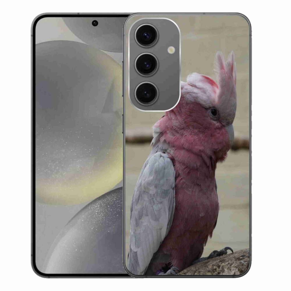 Gélový kryt mmCase na Samsung Galaxy S24+ - papagáj kakadu ružový