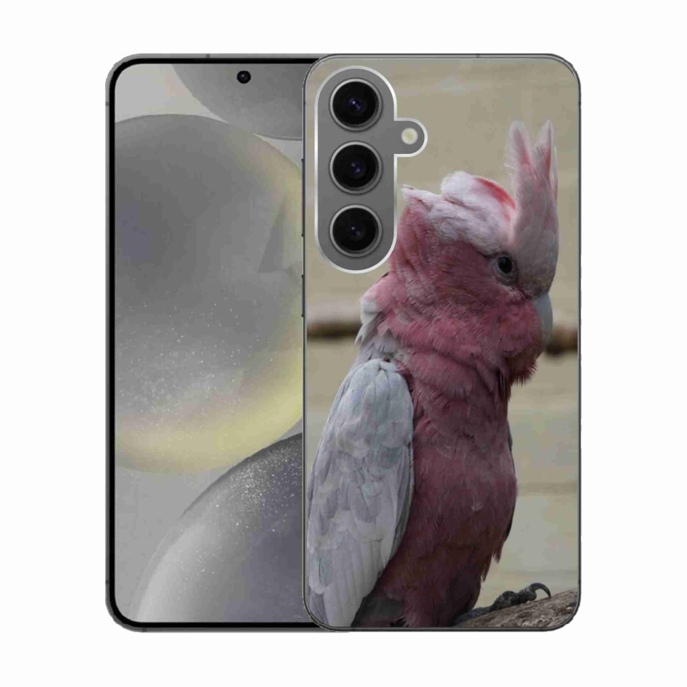 Gélový kryt mmCase na Samsung Galaxy S24 - papagáj kakadu ružový
