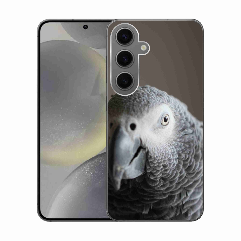 Gélový kryt mmCase na Samsung Galaxy S24 - papagáj žako 2