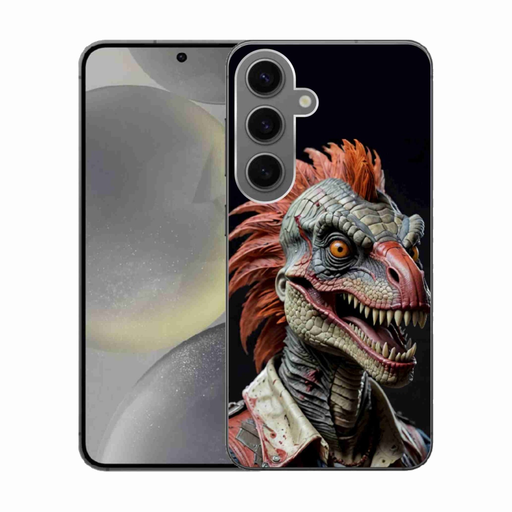 Gélový kryt mmCase na Samsung Galaxy S24 - punk dinosaurus