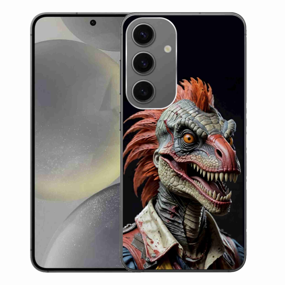 Gélový kryt mmCase na Samsung Galaxy S24+ - punk dinosaurus