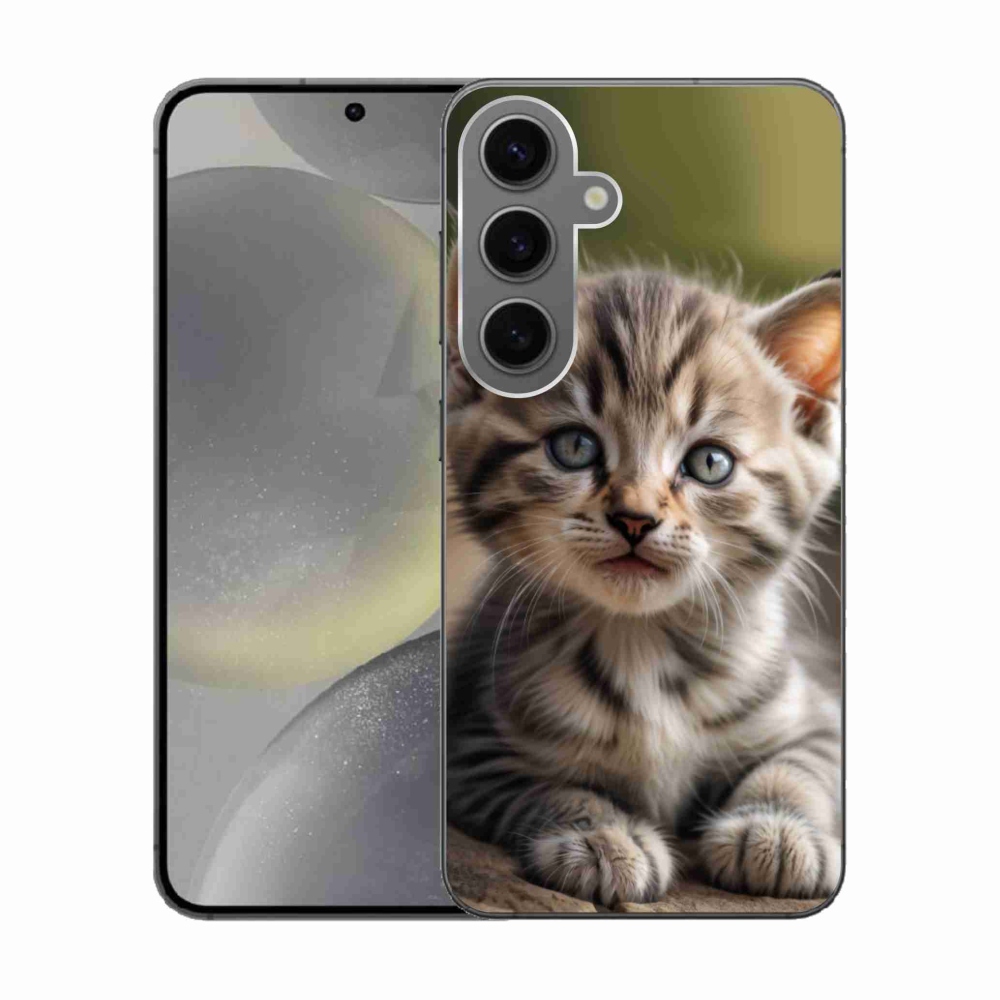 Gélový kryt mmCase na Samsung Galaxy S24 - roztomilé mačiatko 9