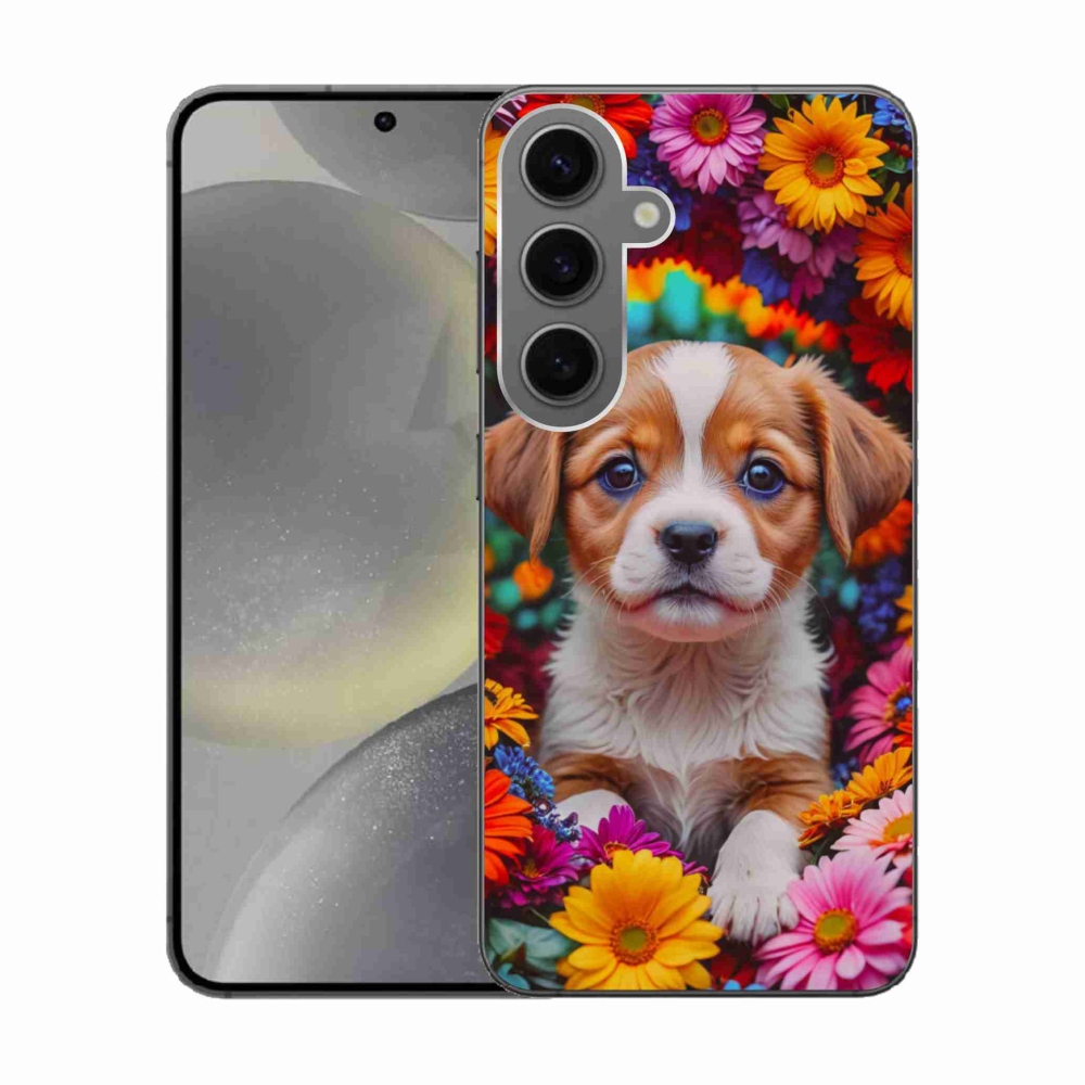 Gélový kryt mmCase na Samsung Galaxy S24 - roztomilé šteňa