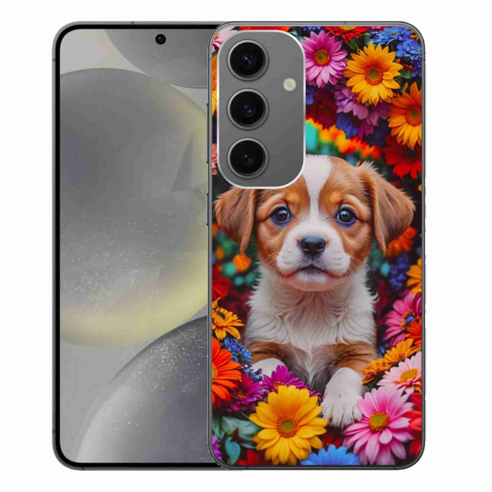 Gélový kryt mmCase na Samsung Galaxy S24+ - roztomilé šteňa