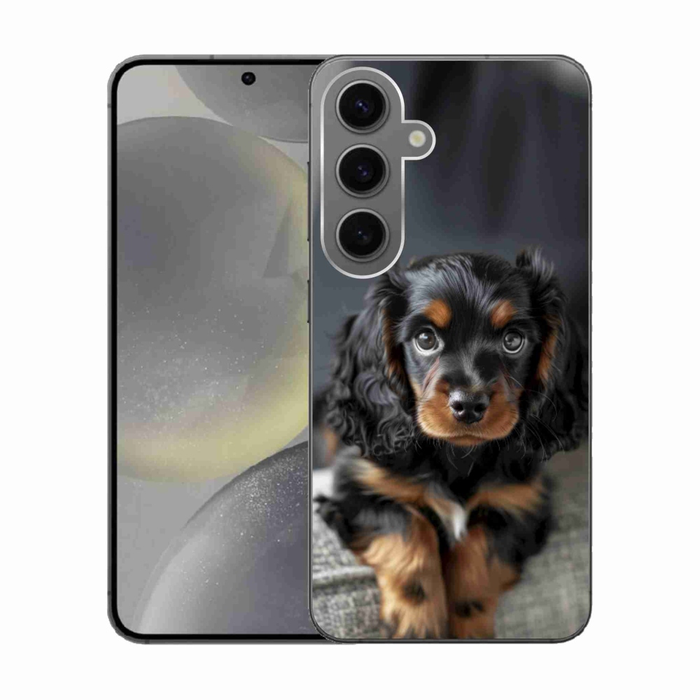 Gélový kryt mmCase na Samsung Galaxy S24 - roztomilý dlhosrstý jazvečík